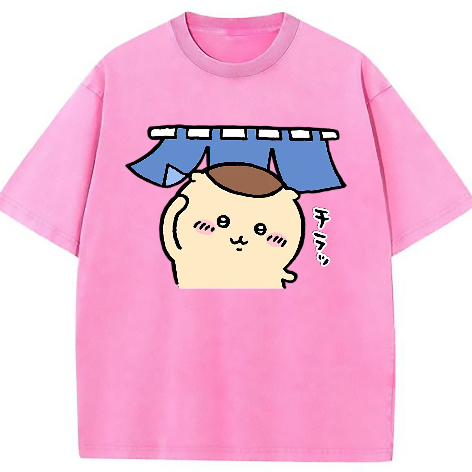 （画像用） ちいかわ くりまんじゅう Chii-kawa kuri manjū 綿100% ヴィンテージ風 半袖Tシャツ（フロントプリント）